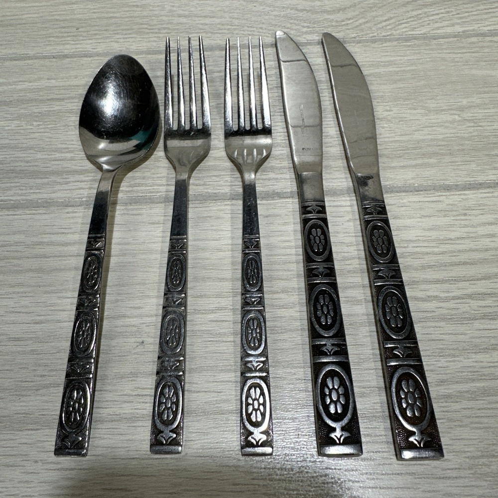 Ekco Eterna Trinidad Flatware (Set of 5)‎ Stainless Steel Japan Vintage